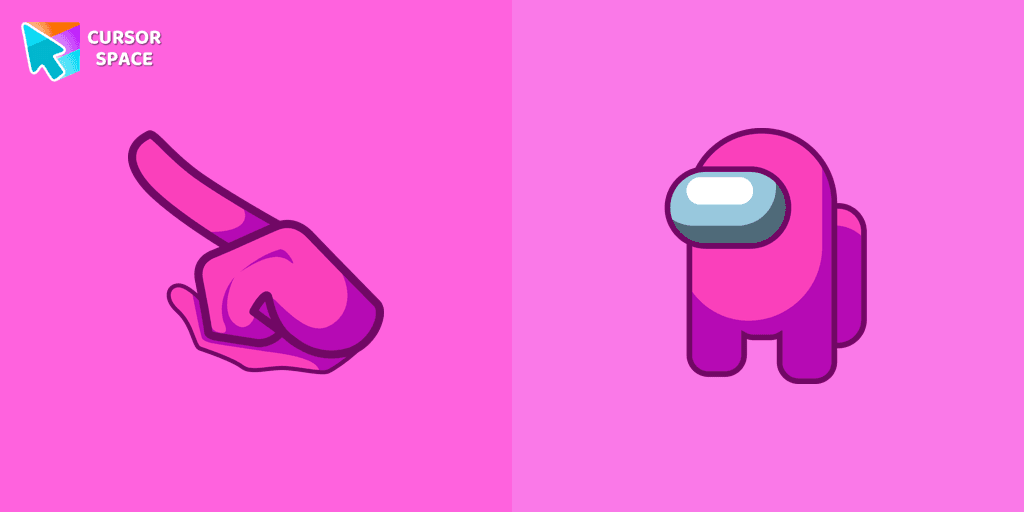 Among Us Pink Character cursor pack